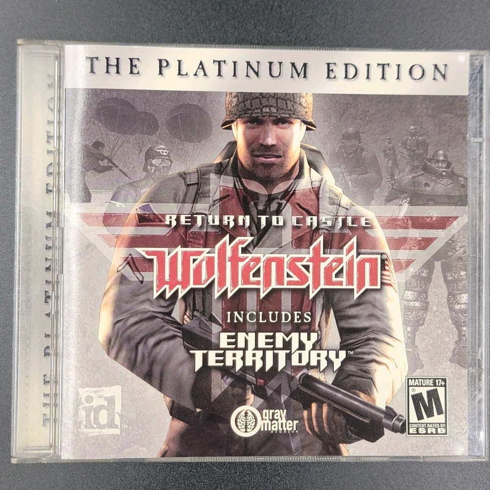 Return to Castle Wolfenstein Platinum Ed. PC 2-Disc Set Complete Enemy Territory